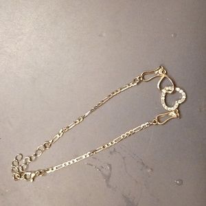 Linked heart anklet